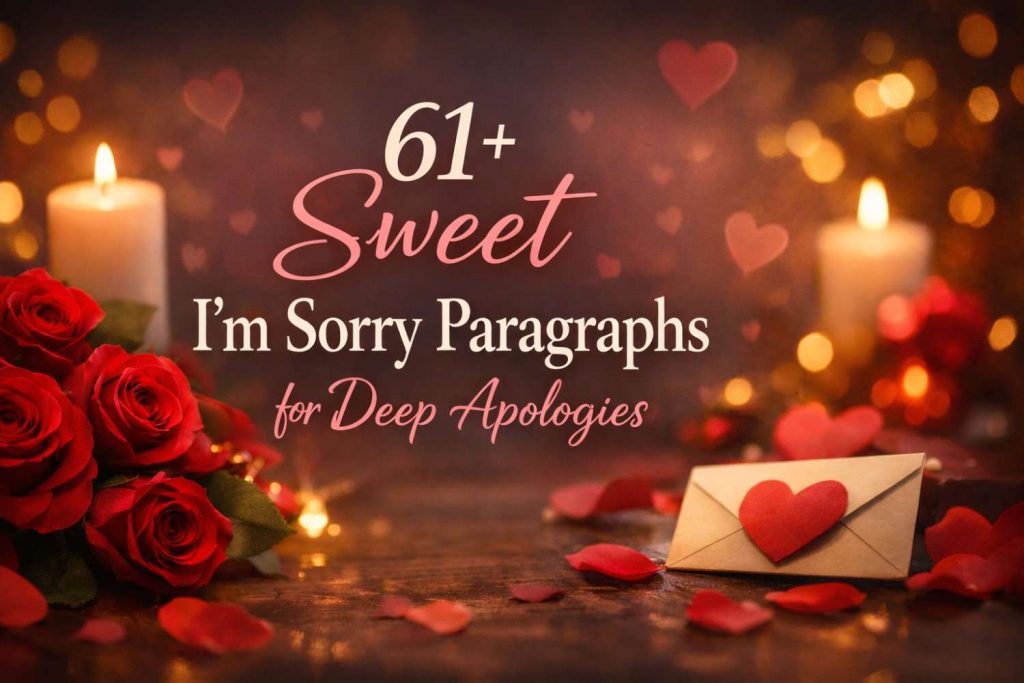 61+ Sweet I’m Sorry Paragraphs for Deep Apologies
