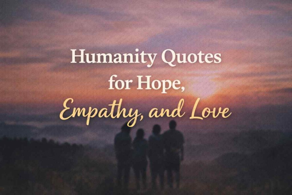 Humanity Quotes for Hope, Empathy, and Love